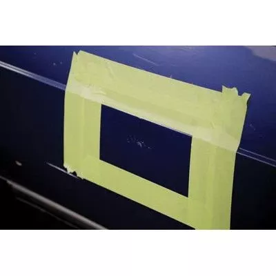3M 3433 233+ Automotive Performance Masking Tape, 36 mm Width, 32 m Length, Green, for Curved