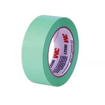 3M 6527 Precision Masking Tape, 60 yd Green, 1-1/2 in Width, Ultra-Thin Paper Backing