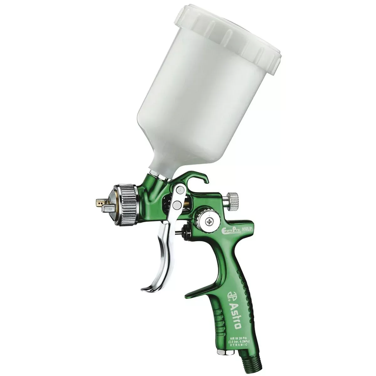 Astro Pneumatic EUROHVT12 Forged HVLP Spray Gun, 1.2 mm Nozzle, 250 mL Cup