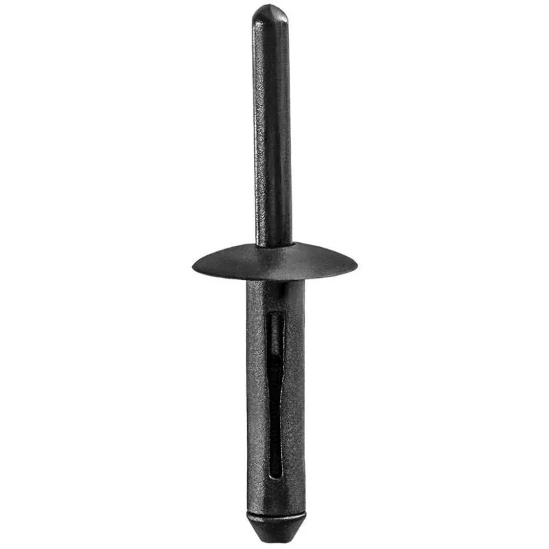 Auveco 18108 Type 1 Rivet – 1/4 in Hole, Black Nylon, 5/32-to-3/8 in Grip Range