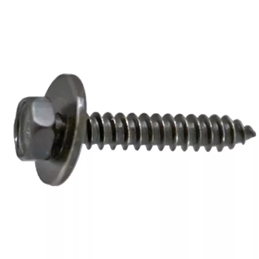 Auveco 18336 Hex Head Sems A/AB Point Screw, M4.2 x 25mm, Black Phosphate Finish