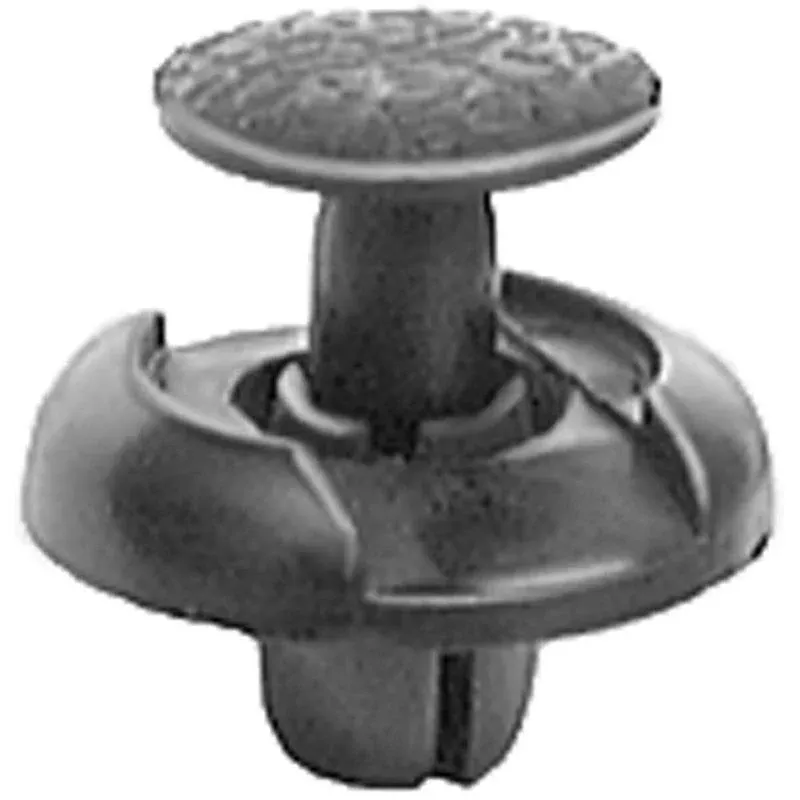 Auveco Push-Type Fender Liner Retainer 20335, 18 mm Dia Head, 7 mm Stem, 7 mm Hole, Nylon Black