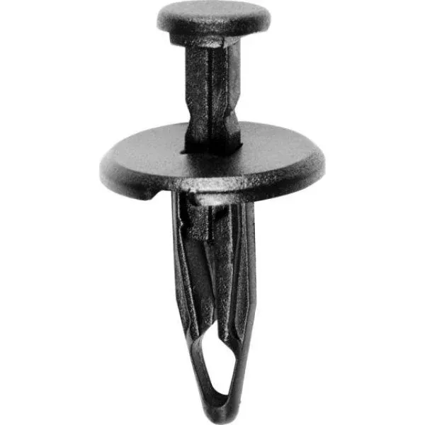 Auveco Push-Type Retainer 18030 11/16 in Head x 13/16 in Stem x 1/4 in Hole Black Nylon