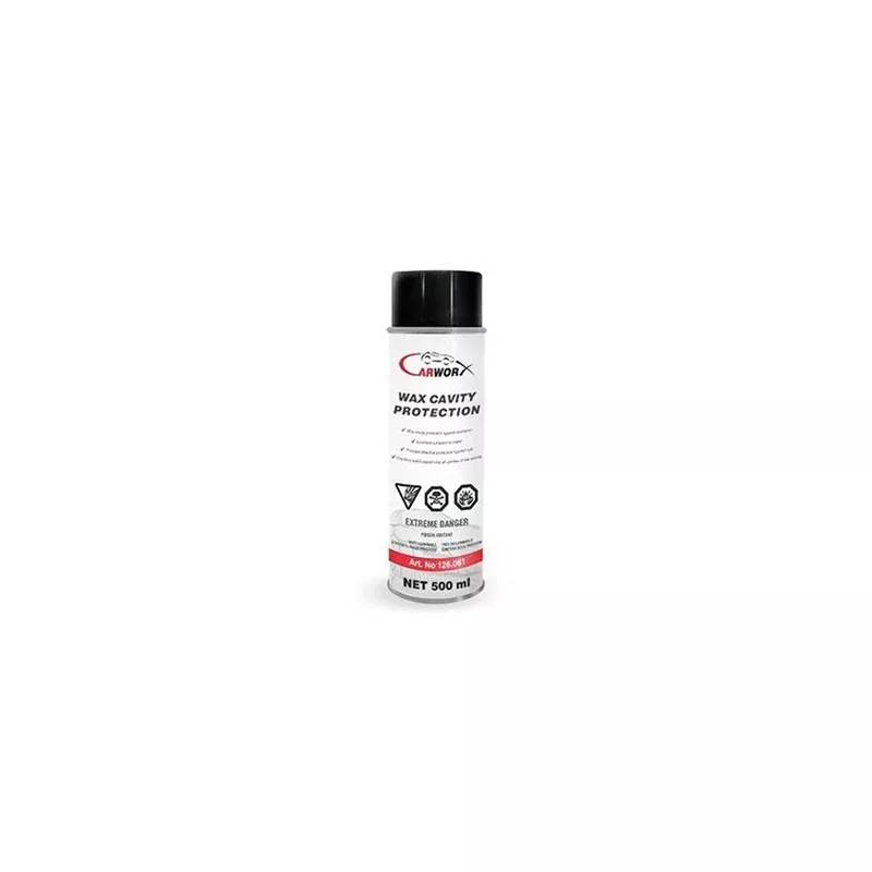 Carworx 126061 Wax Cavity Protection 500 mL Aerosol Can Brown/Yellow