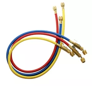 CCLBV-72 JB Industries 1/4'' x 72'' Enviro-Safe Charging Hose Set w/ Ball Valve