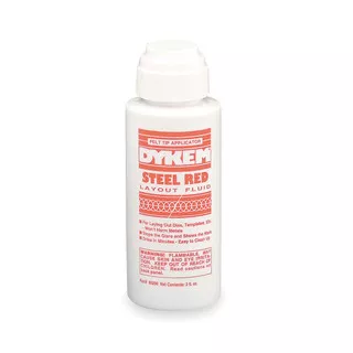 Dykem 80296 Steel Red Layout Fluid - Felt Tip Applicator - 2 oz - 96-688-7