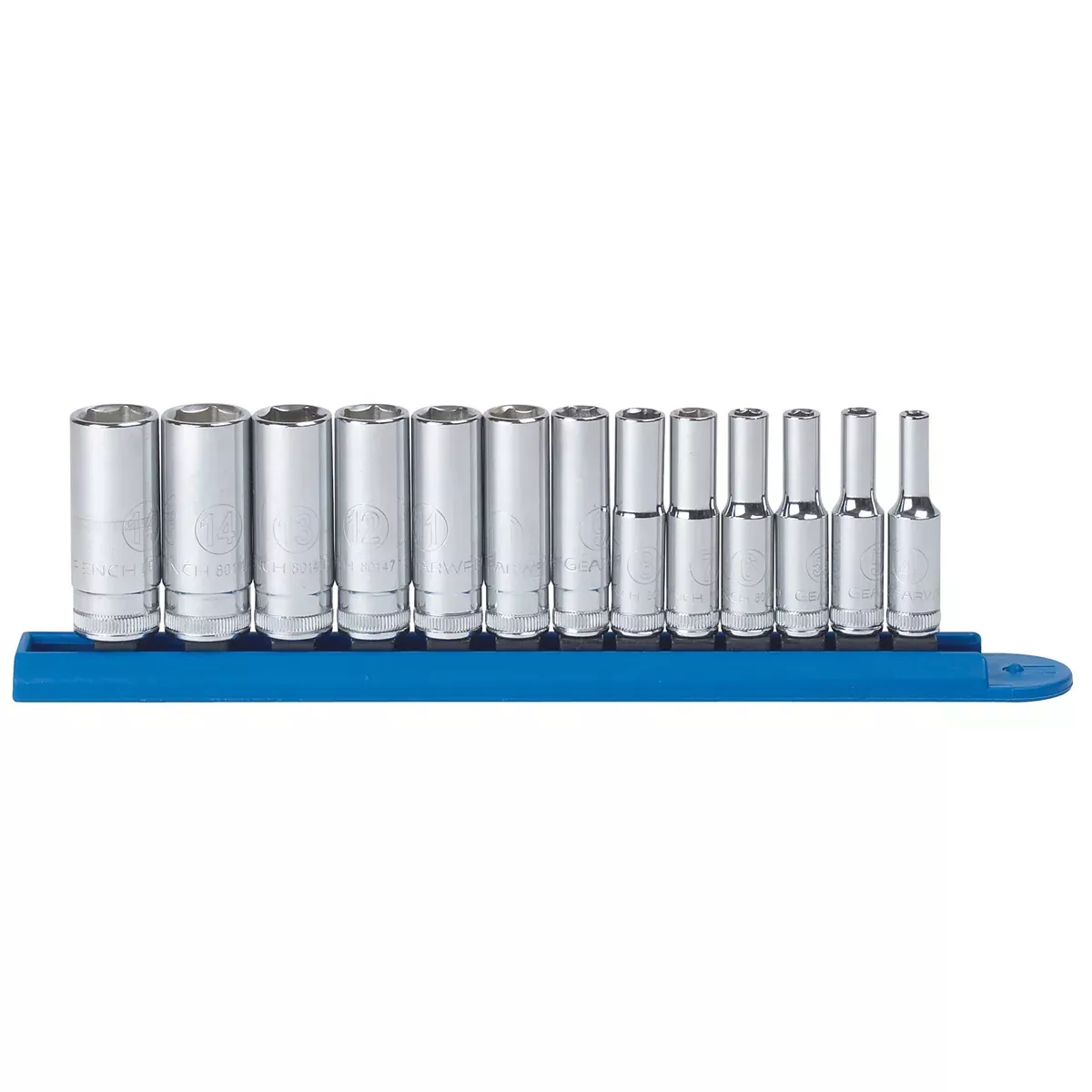 Gearwrench 80304 13-Piece 1/4-Inch Deep Metric Socket Set