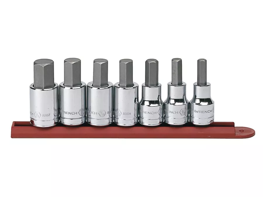 GearWrench 80721 - 7 Piece 1/2" Drive SAE Hex Bit Socket Set