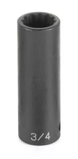 Grey Pneumatic 1/2" Drive x 10mm Deep - 12 Point