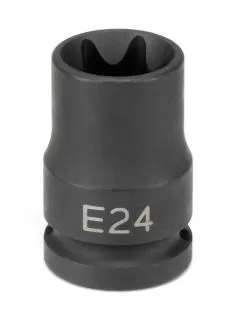 Grey Pneumatic 1/2" Drive x E20 External Star Impact Socket