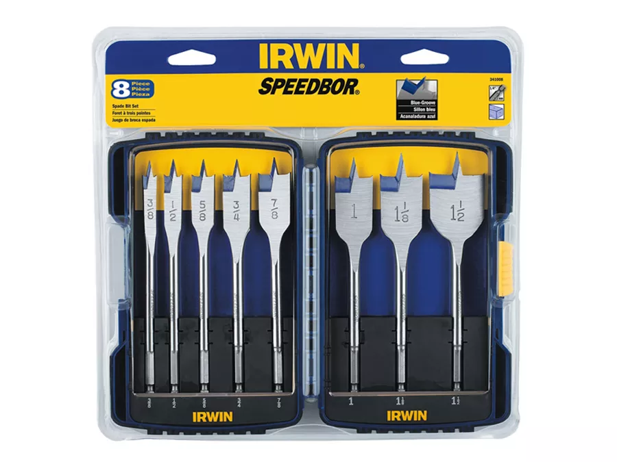 Irwin Hanson 341008 - 8pc Speedbor Blue Groove Set