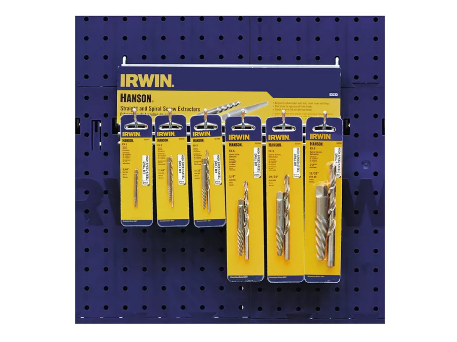 Irwin-Hanson 65537 - Extractor & Drill Bit 18 pc. Display