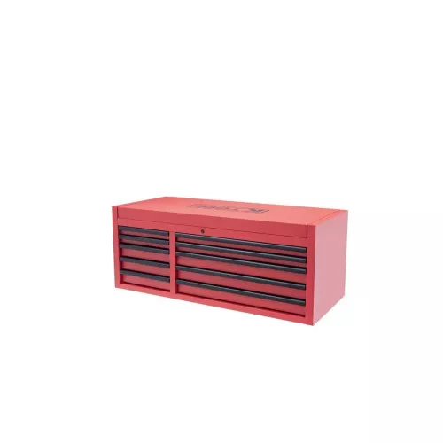 K Tool International 55" Premium 10 Drawer Double Bay 500 lb. Tool Box Matte Red