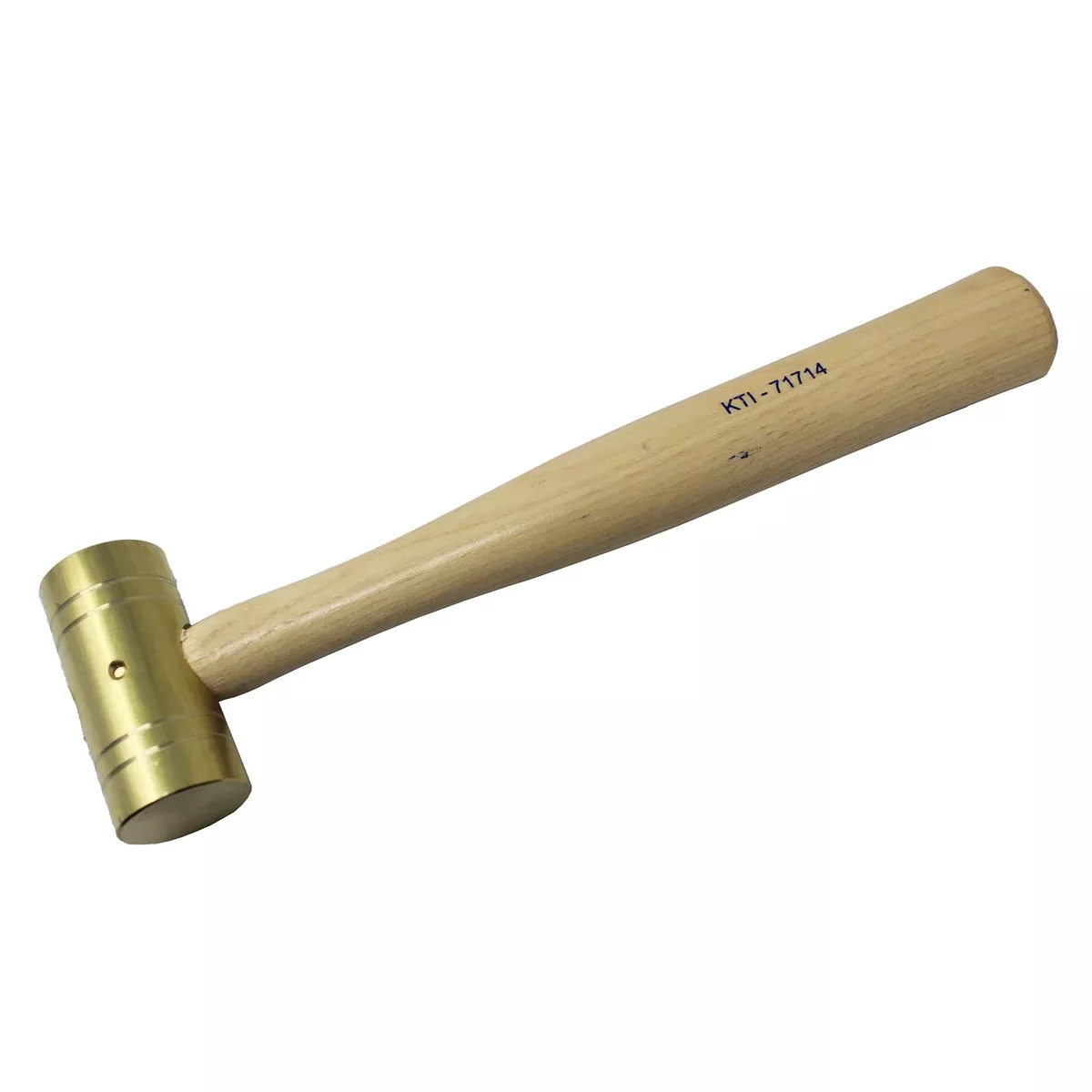 K Tool oz. Brass hammer with Wooden Hickory Handle