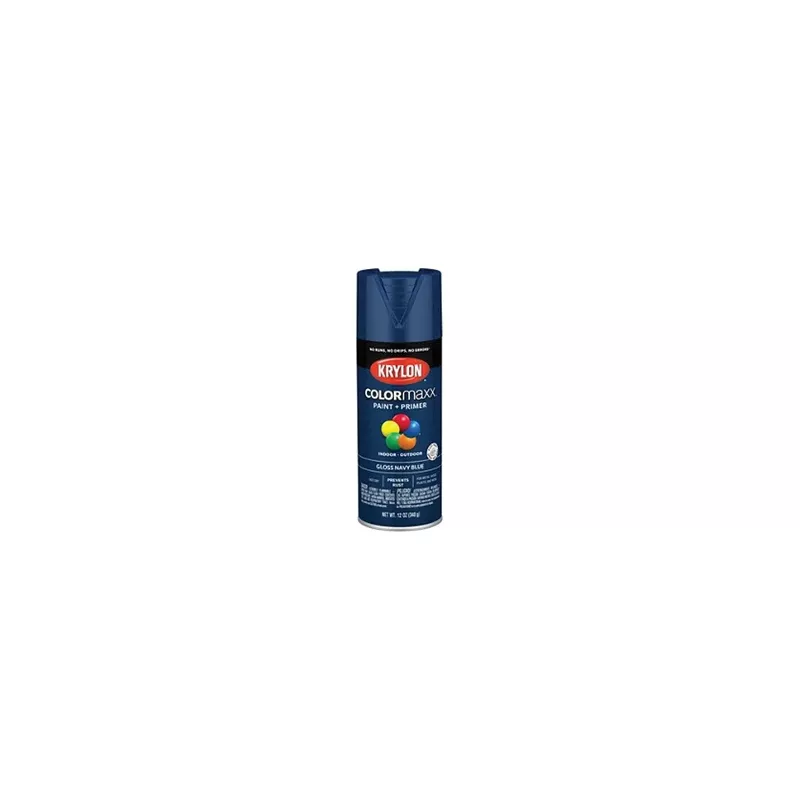 Krylon 5557 COLORmaxx Spray Paint – Satin Black, 12 oz Aerosol Can, Up to 25 sq-ft Coverage