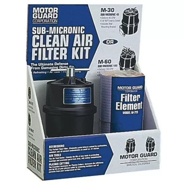 Motor Guard Clean Air Filter Kit M-45, 1/4 in NPT Port, 45 cfm Flow, 0.01 micron Filtration