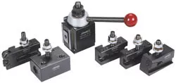 Phase II Wedge Type Tool Post Set, 400 Tool Post Series, CA Series, 14-20" Swing - 35-202-1