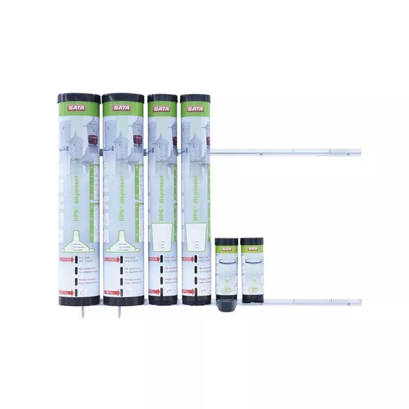 SATA 195784 RPS Wall Dispenser 31 in W × 7 in D × 39 in H with Cup Storage