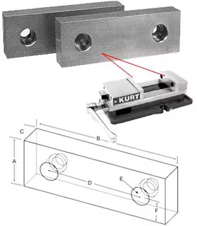 SBM Machinable Vise Jaws for Precision Machine Vise - VJ-608