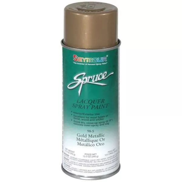 Seymour Spruce 98-5 Gold Fast Dry Metallic Spray Paint, 16-oz Aerosol Can