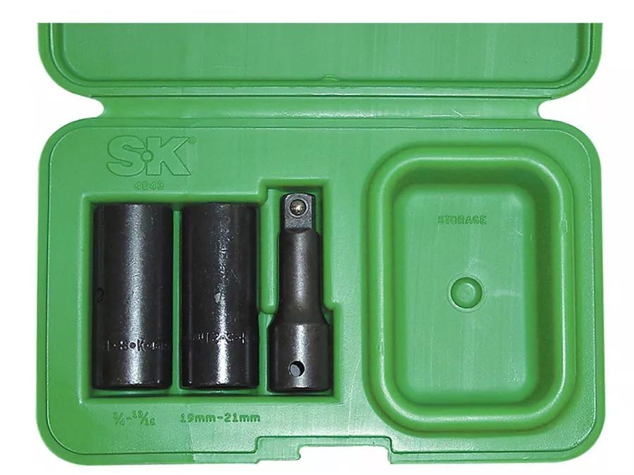 SK Hand Tool 4043 - 3 Piece 1/2" Drive Flip Impact Socket Set