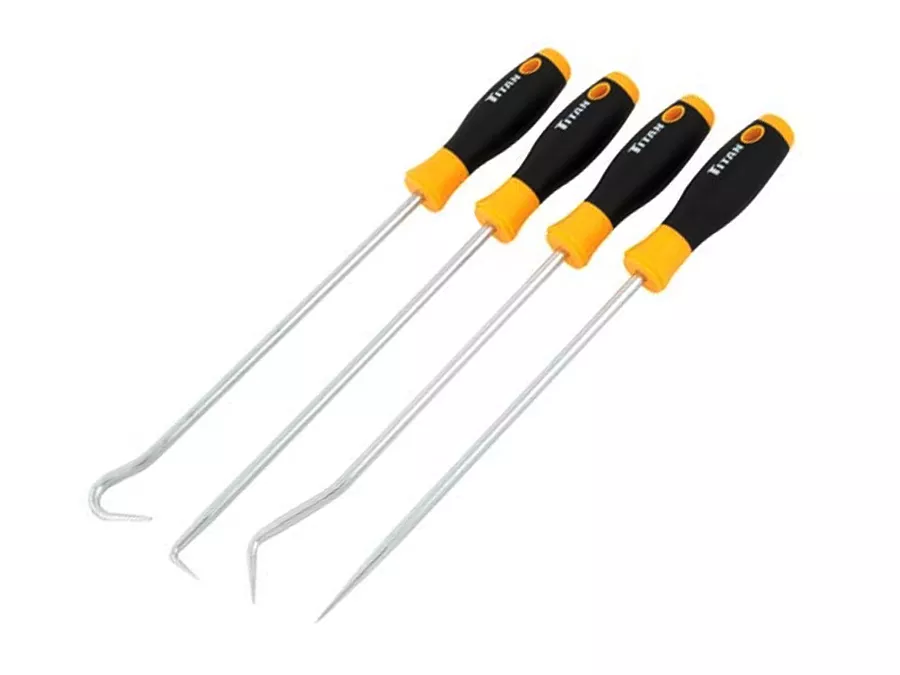 Titan Tools17221 - 4 Piece Extra Long Pick & Hook Set