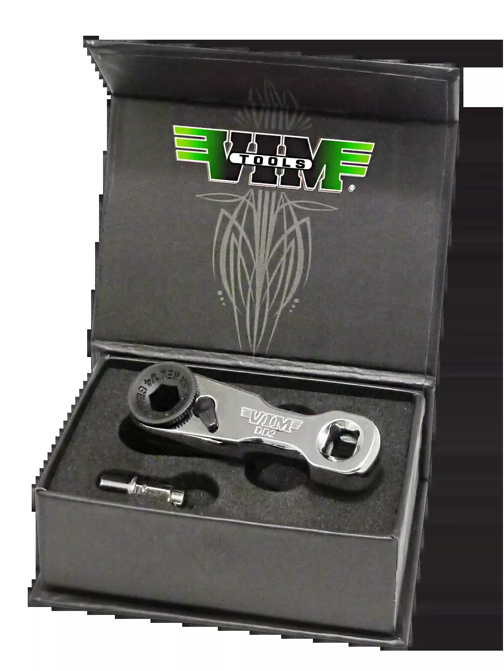 Vim Tools Mini Ratchet Double Square Drive DD2 1/4″ with thumb wheel for tight spaces