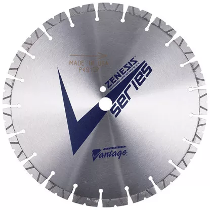 ZENESIS V + SERIES 48″ X .250″ X 1″ Diamond Vantage Walk Behind Saw Blade- For Concrete